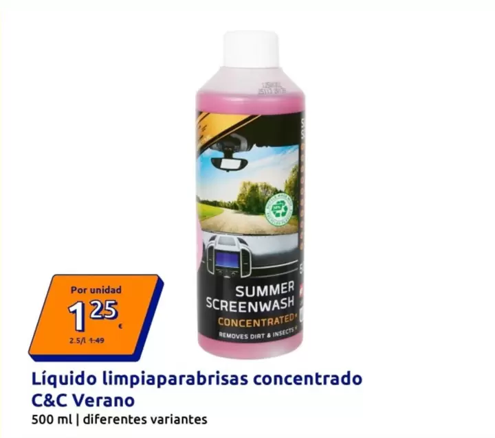 C&C - Liquido Limpiaparabrisas Concentrado Verano