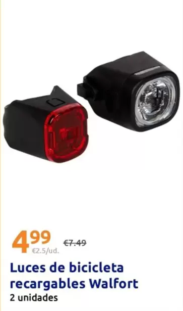 Walfort - Luces De Bicicleta Recargables