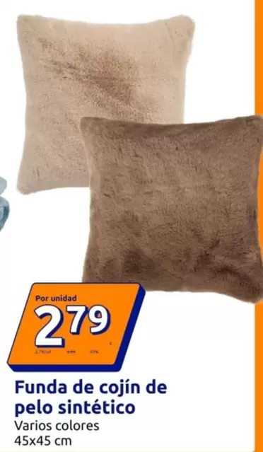 Funda De Cojín De Pelo Sintético
