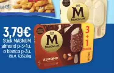 Magnum - Stick Almond P-3+1U. O Blanco P-3U.