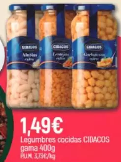 Cidacos - Legumbres Cocidas Gama