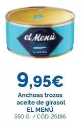 El Menu - Anchoas Trozos Aceite De Girasol
