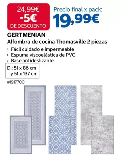 PVC - Alfombra De Cocina Thomasville 2 Piezas