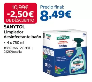Sanytol - Limpiador Desinfectante Bano