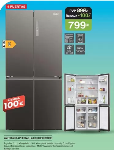 Haier - Americano 4 Puertas Hfc918emind