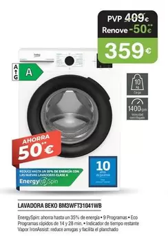 Beko - Lavadora BM3WF31041WB