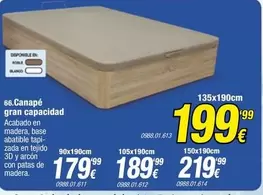 Blanco - Canape Gran Capacidad