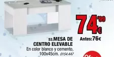Blanco - Mesa De Centro Elevable