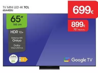 TCL - Tv Mini Led 4k 65a4ou