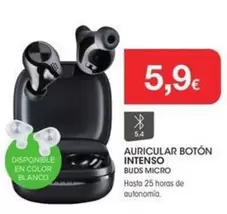 Blanco - Auricular Botón Intenso