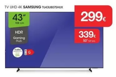 Samsung - Tv Uhd 4k Tu43u8075hux