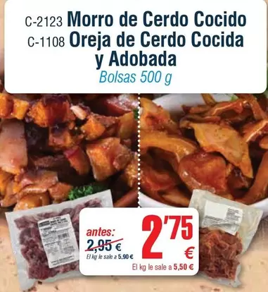 Morro De Cerdo Cocido Oreja De Cerdo Cocida Y Adobada