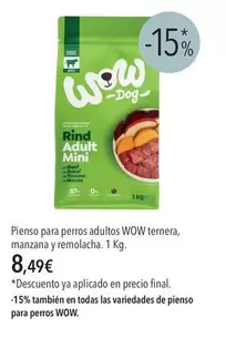 wow - Pienso Para Perros Adultos Ternera