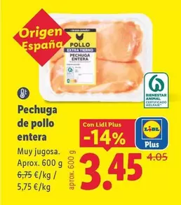Pechuga De Pollo Entera