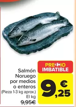 Salmon Noruego Por Medios O Enteros