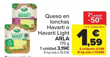 Arla - Queso En Lonchas Havarti Light