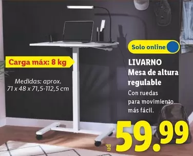 Livarno - Mesa De Altura Regulable