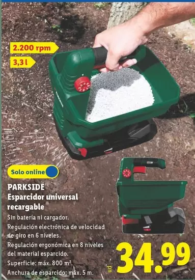 Parkside - Esparcidor Universal Recargable