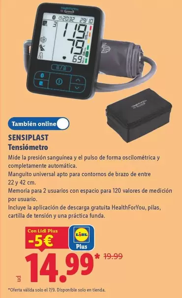 Sensiplast - Tensiómetro