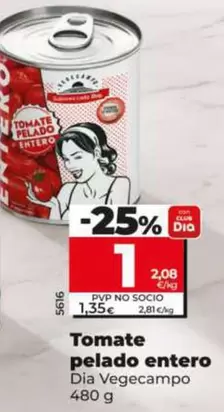 Dia Vegecampo - Tomate Pelado Entero