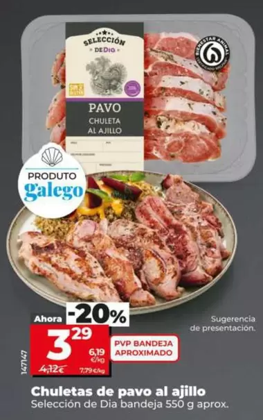 Seleccion De Dia - Chuletas De Pavo Al Ajillo