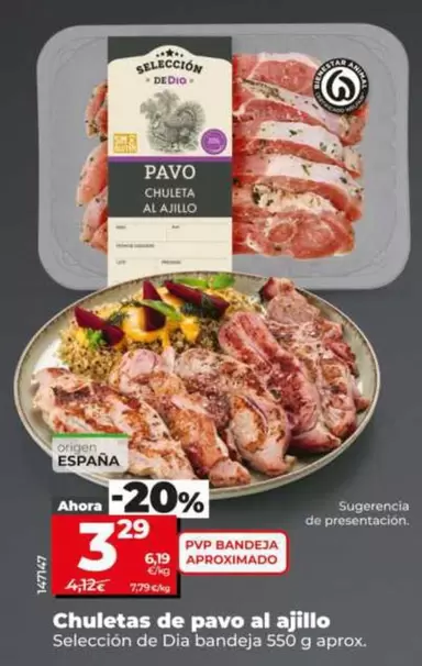 Seleccion De Dia - Chuletas De Pavo Al Ajillo