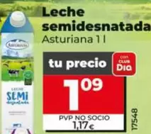 Asturiana - Leche Semidesnatada