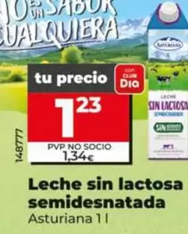 Asturiana - Leche Sin Lactosa Semidesnatada