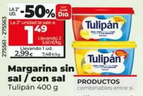 Tulipán - Margarina Sin Sal/ Con Sal