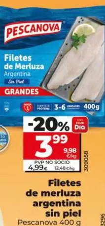 Pescanova - Filetes De Merluza Argentina Sin Piel 