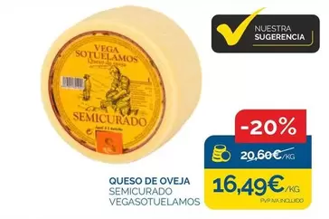Vega Sotuelamos - Queso De Oveja Semicurado