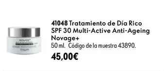 novage - 41048 Tratamiento De Día Rico Spf 30 Multi-active Anti-ageing