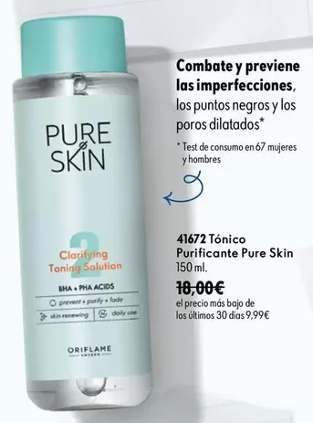 Oriflame - 41672 T6nico Purificante Pure