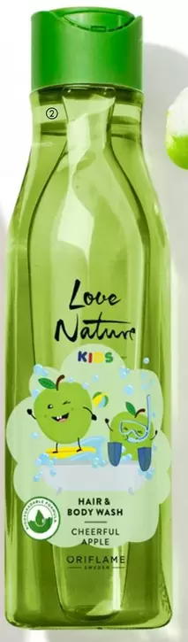 Oriflame - jaBón Para Cuerpo Y Cabello Con Manzana Love Nature Kids