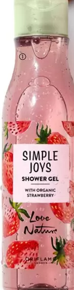 Gel De Ducha Con Fresa Organica Simple Joys Love Nature