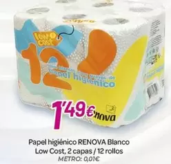 Renova - Papel Higiénico Blanco Low Cost