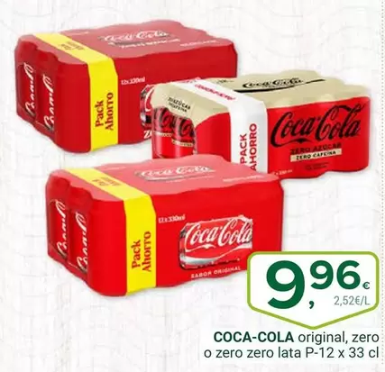 Coca-Cola - Original, Zero O Zero Zero Lata