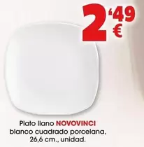Novovinci - Plato Llano Cuadrado Porcelana