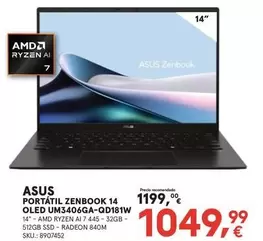 Asus - Zenbook Portátil UM3406GA-QD181W