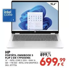 HP - Portátil Omnibook 5 Flip 2 En 1 FP0051NS