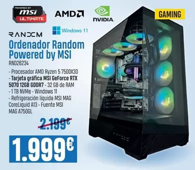 MSI - Ordenador Random Powered