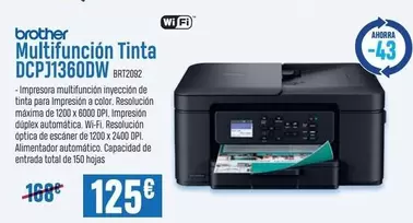 Brother - Multifuncion Tinta DCPJ1360DW