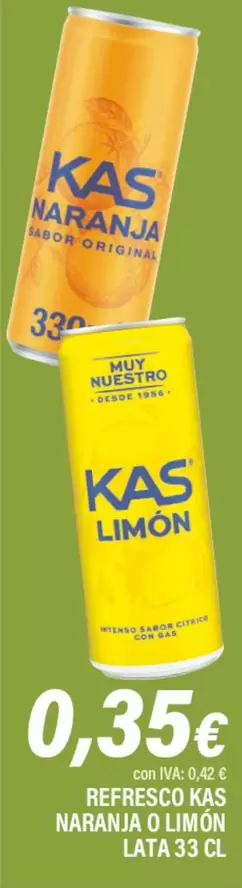 Kas - Refresco Naranja O Limon