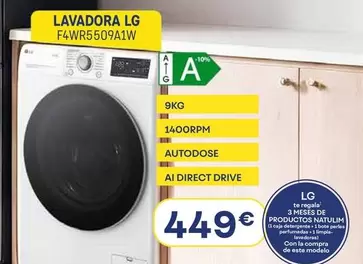 LG - Lavadora F4WR5509A1-W