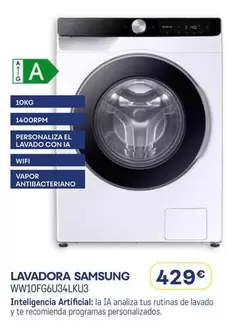Samsung - Lavadora Ww10fg63u34ku3