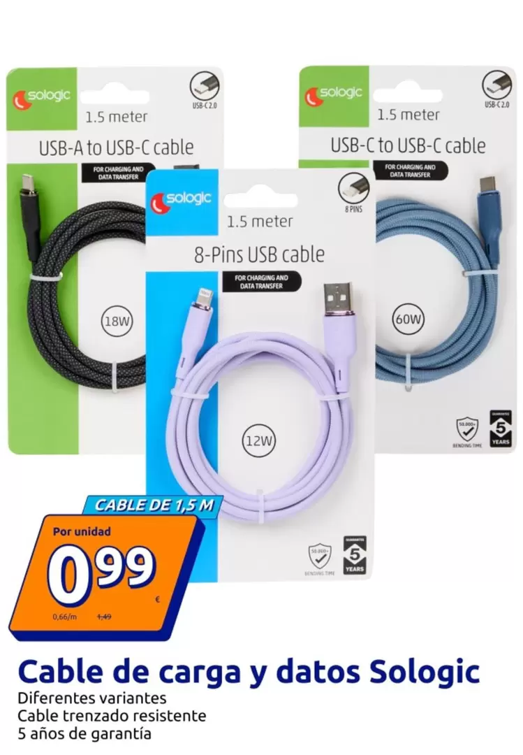 Sologic - Cable De Carga Y Datos