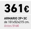 Armario 2p+3c