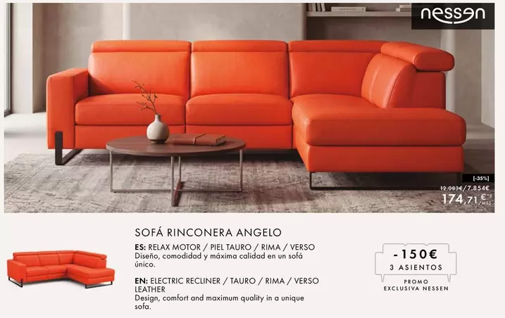 Micolchón - Nessen Sofá Rinconera Angelo