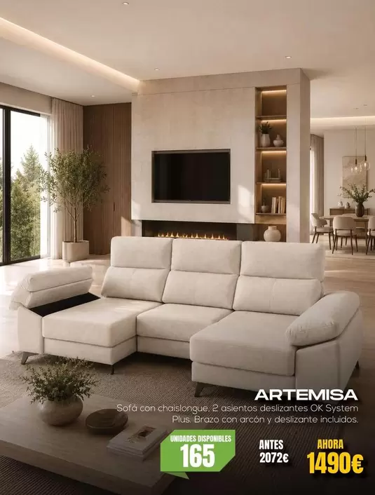 Artemisa Sofá Con Chaiselongue