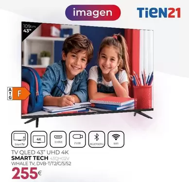Smart Tech - TV QLED 43" UHD 4G 43QH02V